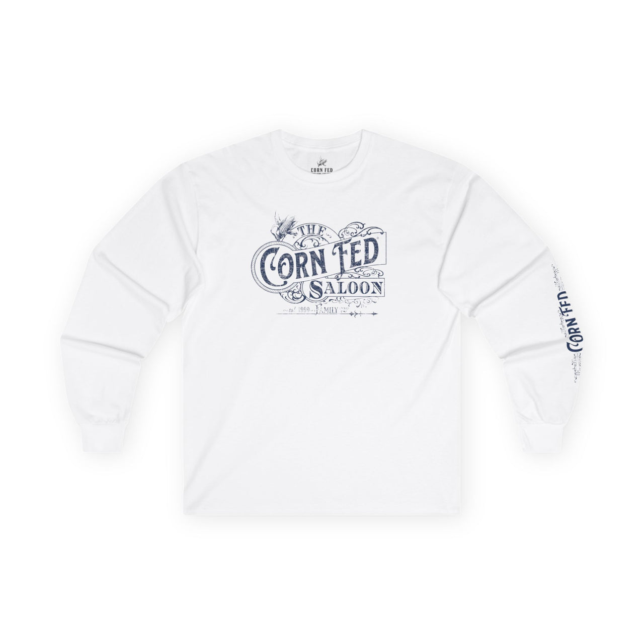 Saloon Long Sleeve T-Shirt - 100% Preshrunk Cotton, Comfort