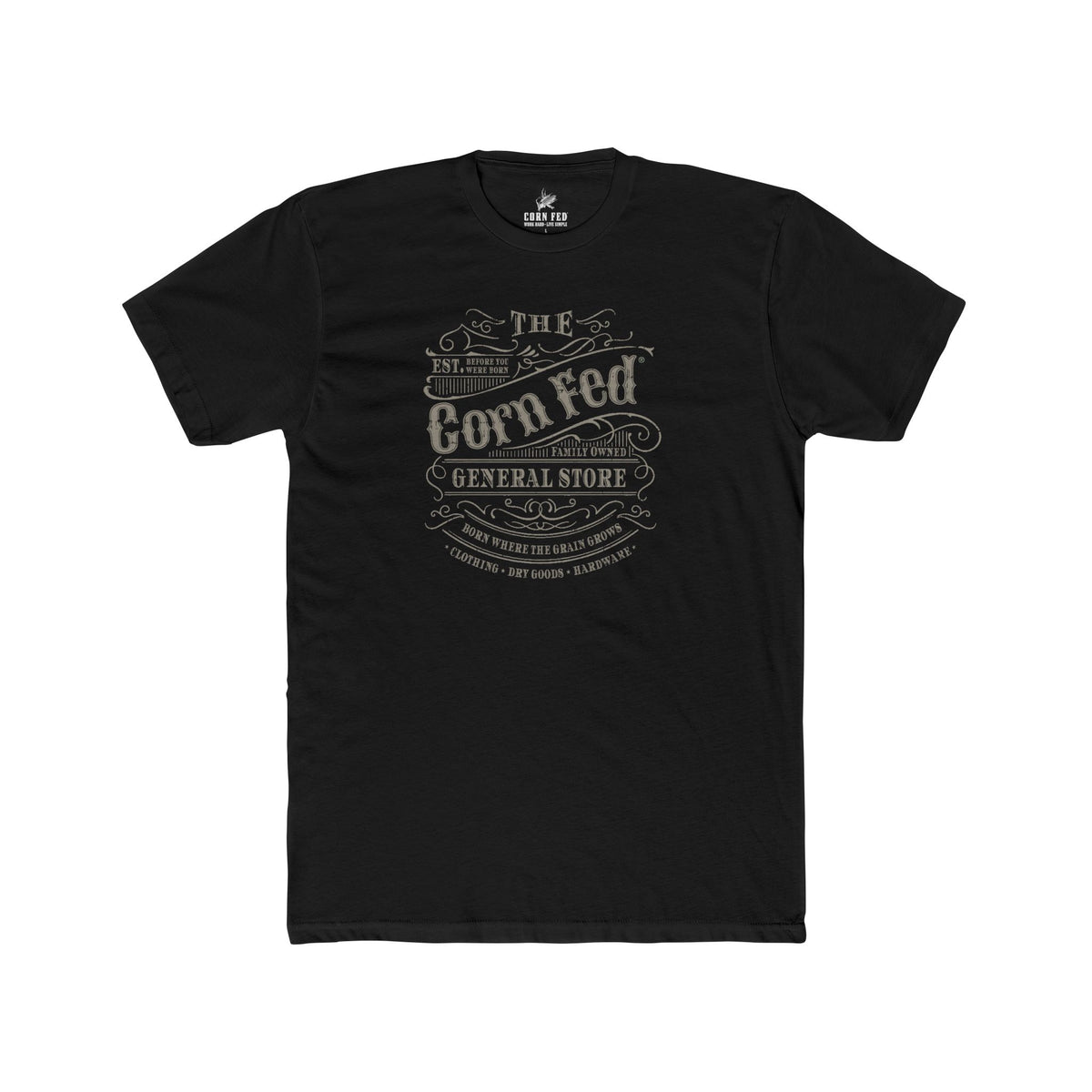 Corn Fed General - Premium Basic Tee - Classic fit. Ultra-soft 100% Premium Cotton. Built for everyday wear.