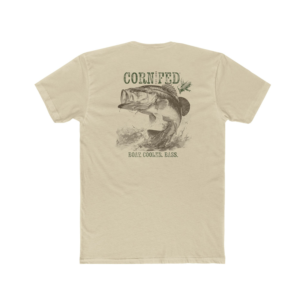 Boat. Cooler. Bass. - Premium Basic Tee - Classic fit. Ultra-soft 100% Premium Cotton. Built for everyday wear.