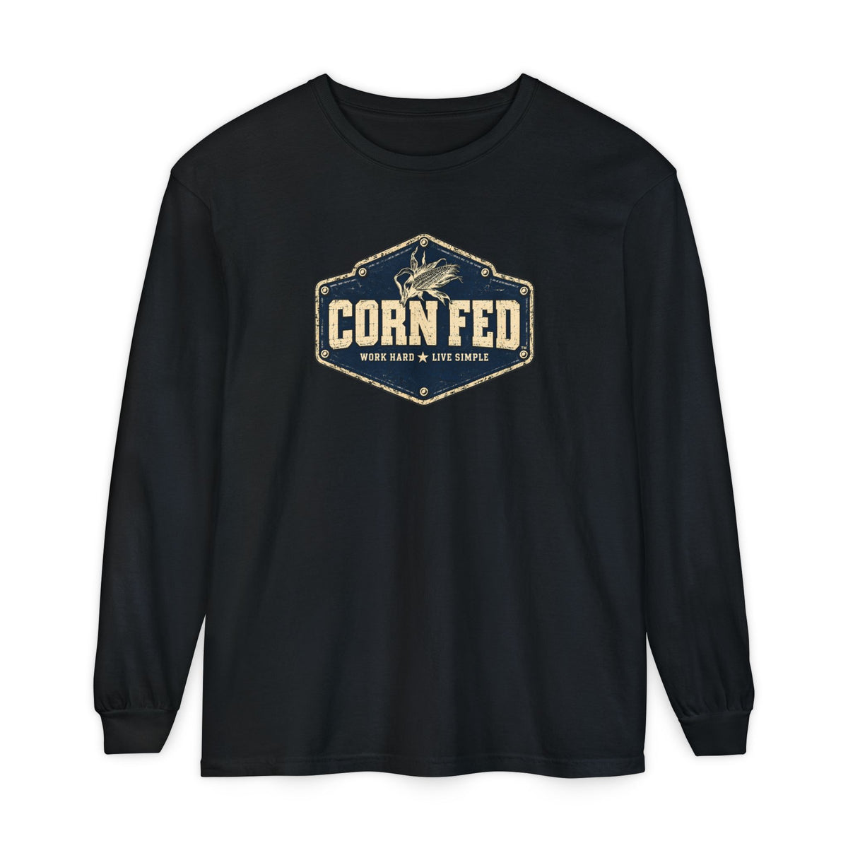 Badge - Long Sleeve T-Shirt - 100% Cotton