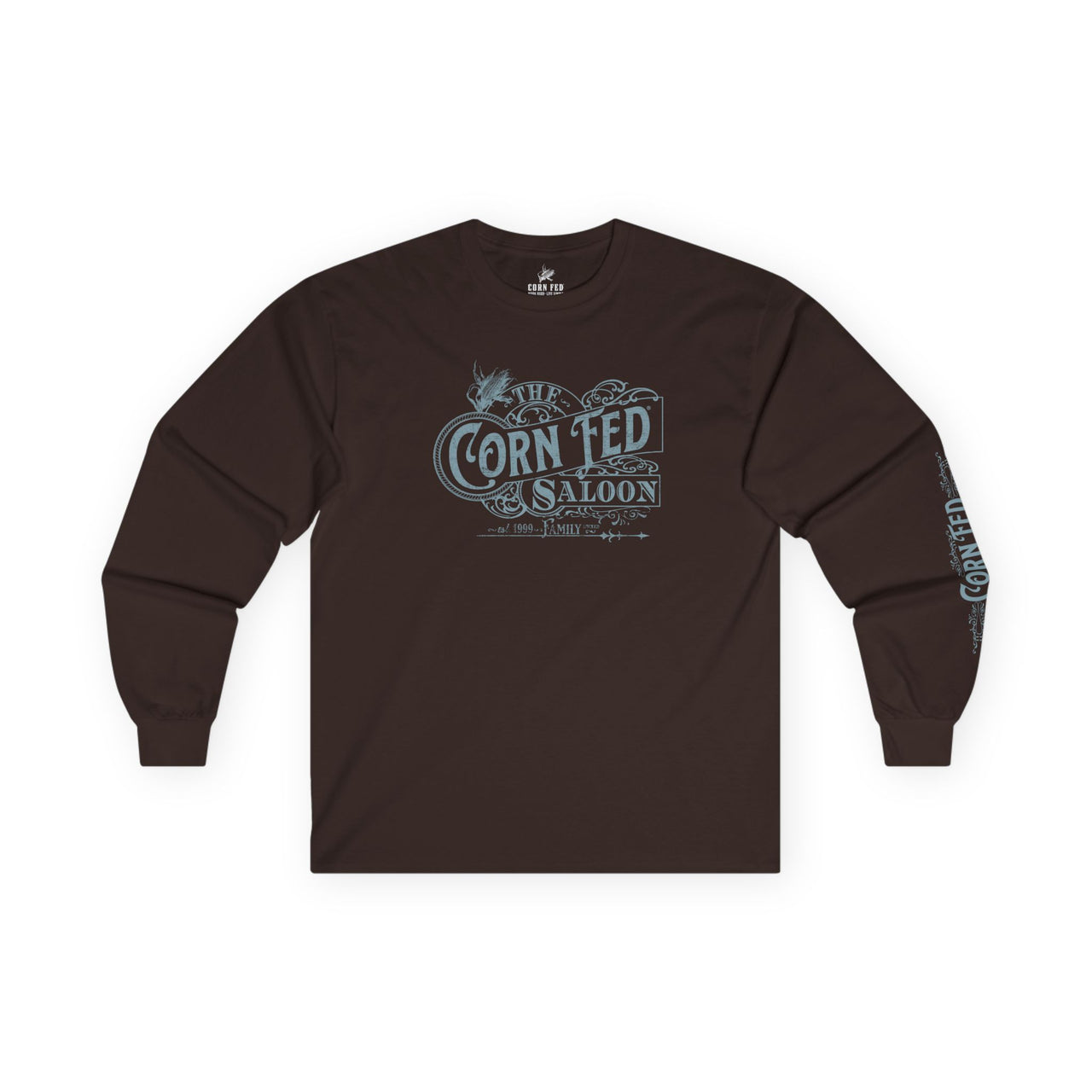 Saloon Long Sleeve T-Shirt - 100% Preshrunk Cotton, Comfort