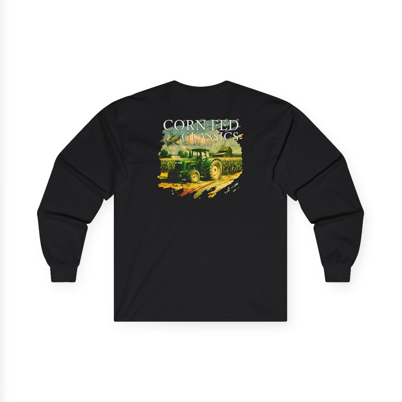Corn Fed Classics Long Sleeve T-Shirt - 100% Preshrunk Cotton, Comfort