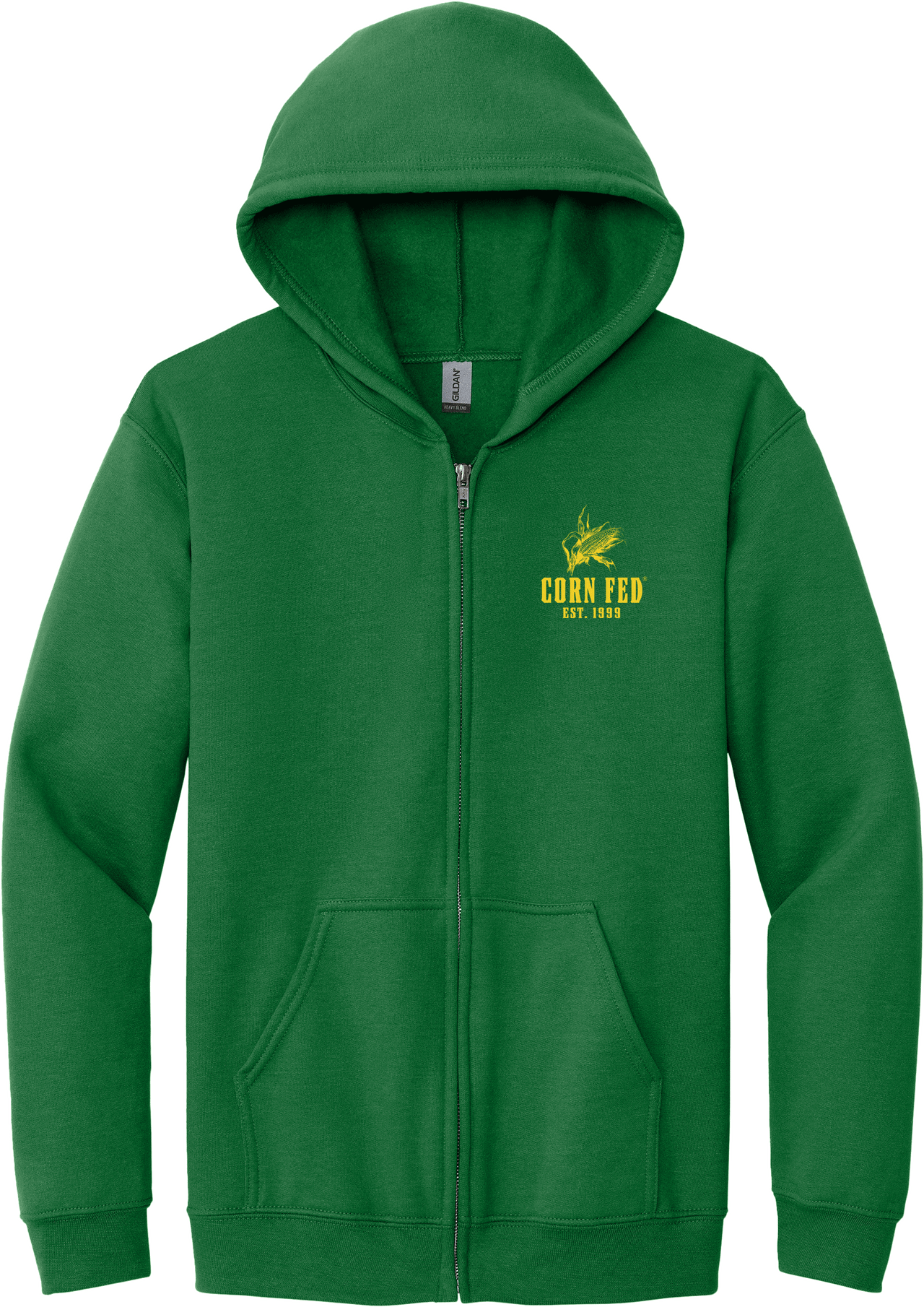 CORPO LOGO - Heavy Blend Zip Hoodie, Soft Casual Wear, Perfect for All Seasons, Ideal Gift for Farmers, Vintage Style, Built Tough.