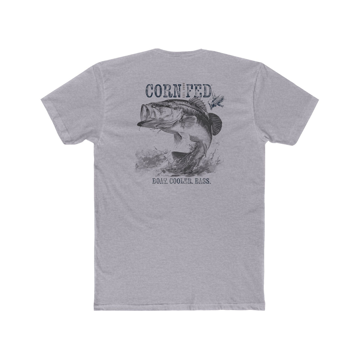 Boat. Cooler. Bass. - Premium Basic Tee - Classic fit. Ultra-soft 100% Premium Cotton. Built for everyday wear.