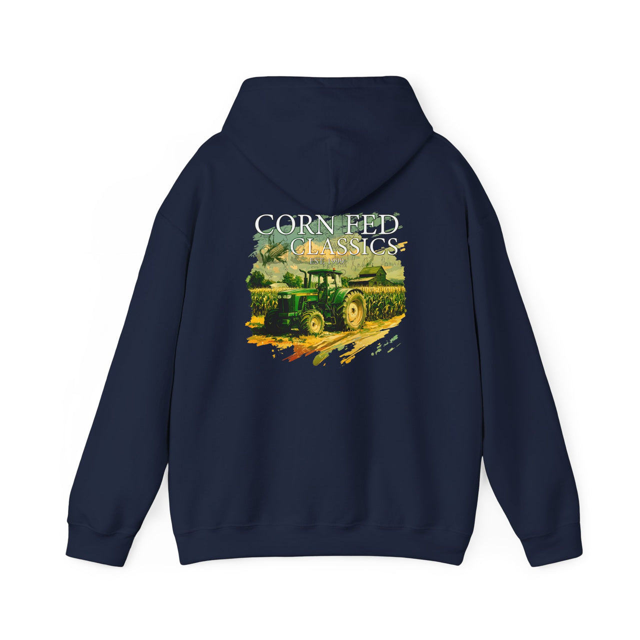 Corn Fed Classics - Unisex Hooded Sweatshirt, Farm Apparel, Comfortable Hoodie