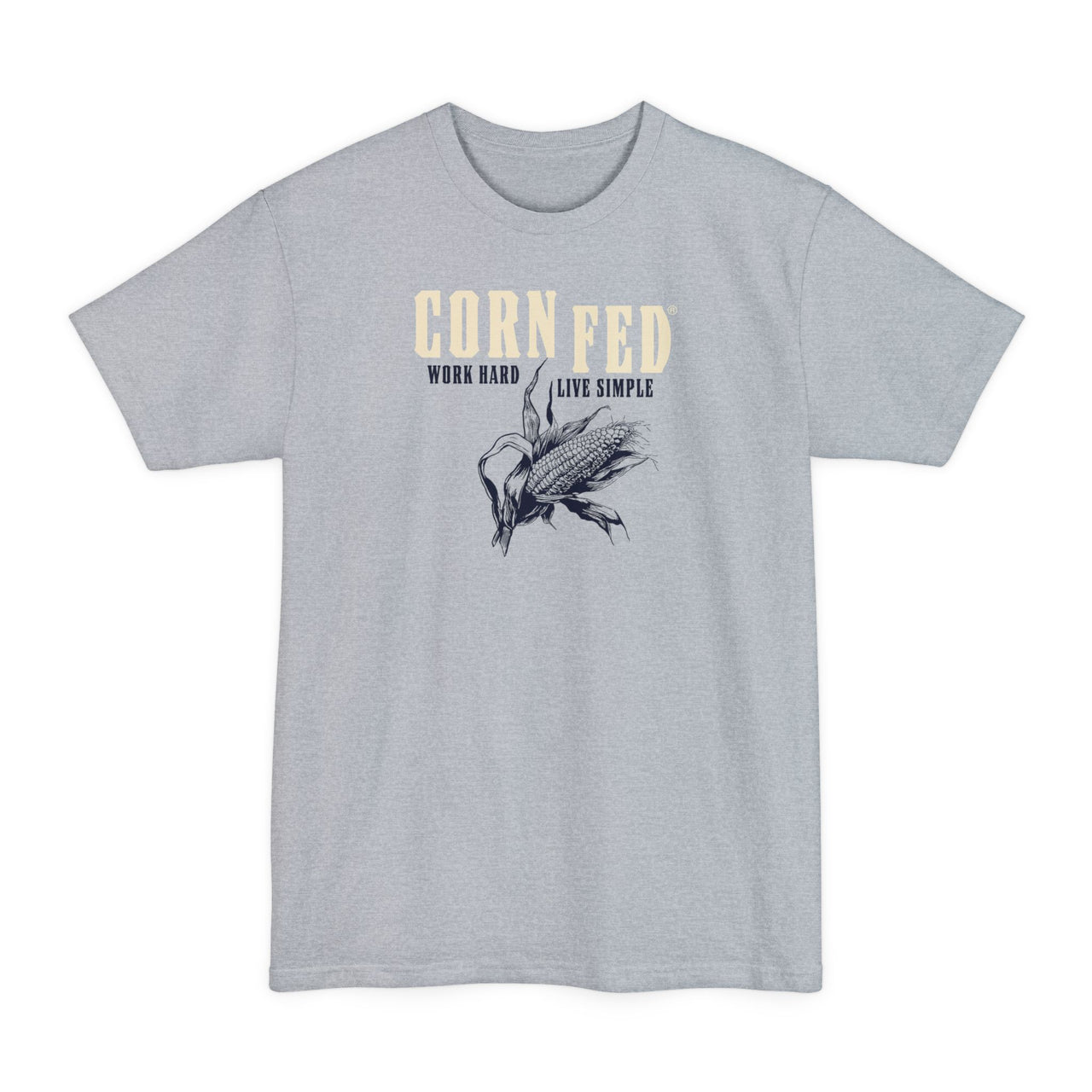 STACKED Big and Tall T-Shirt - Hanes 518T Beefy-T, 100% Cotton Casual Tee for Big and Tall Men.