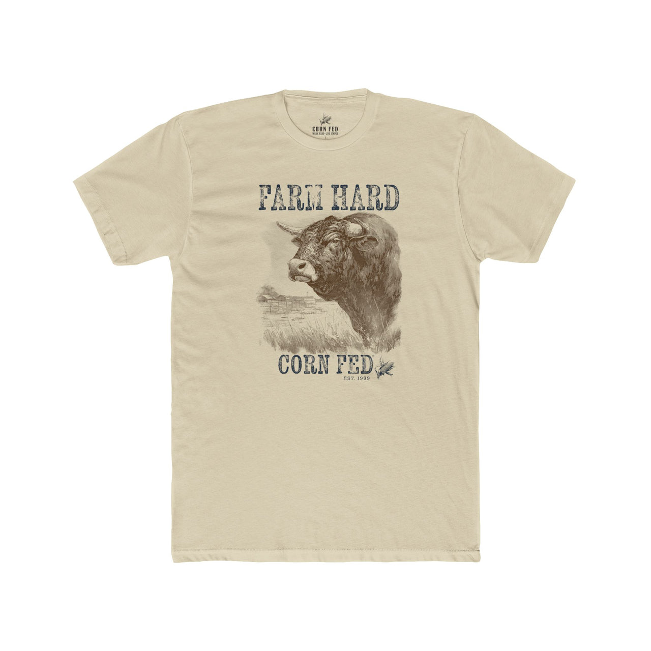 Farm Hard - Premium Basic Tee - Classic fit. Ultra-soft 100% Premium Cotton. Built for everyday wear.
