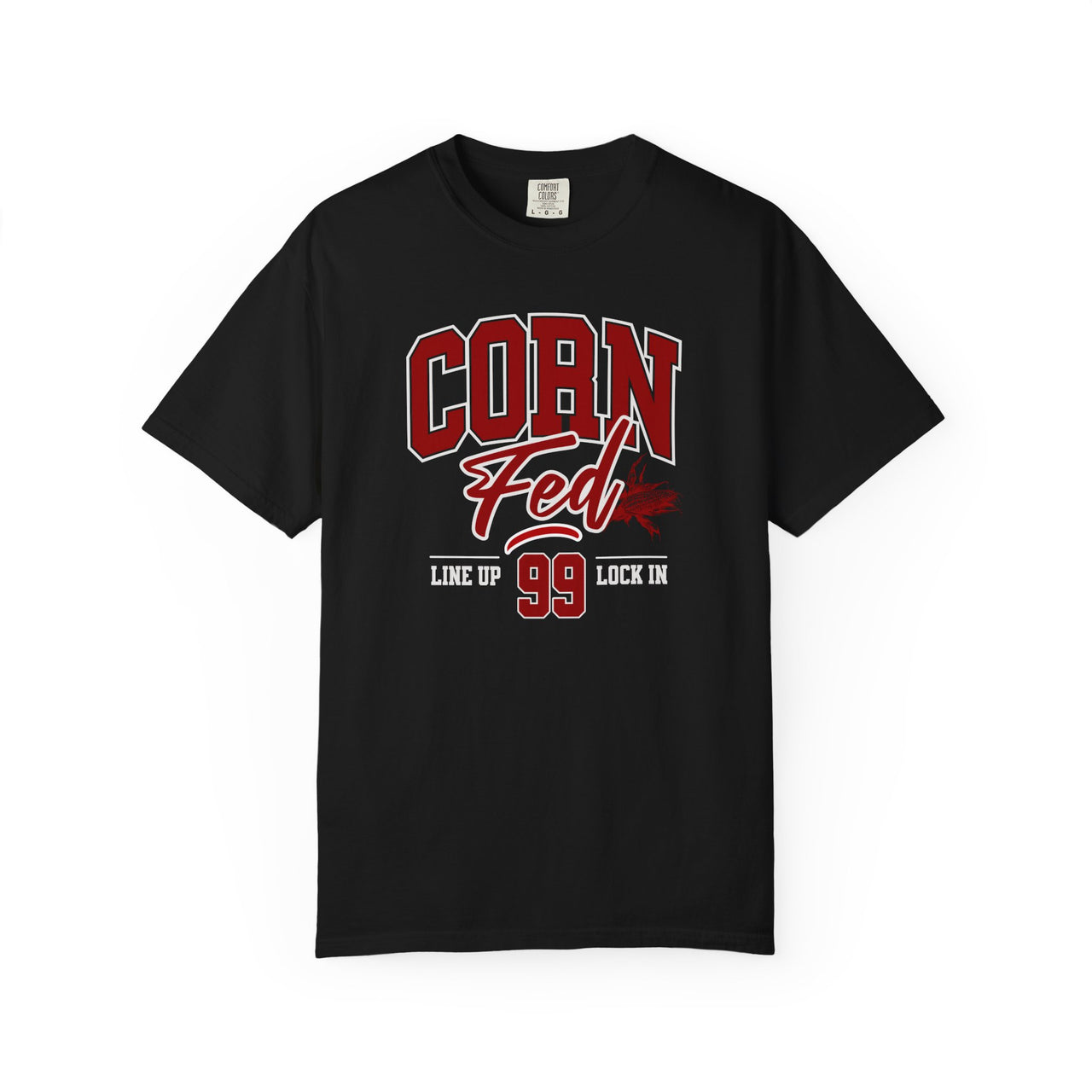 LOCK IN - INDIANA - Adult Comfort Colors Unisex 100% Cotton T-Shirt.  The soft, relaxed fit allows for easy wear in both casual and semi-formal settings.