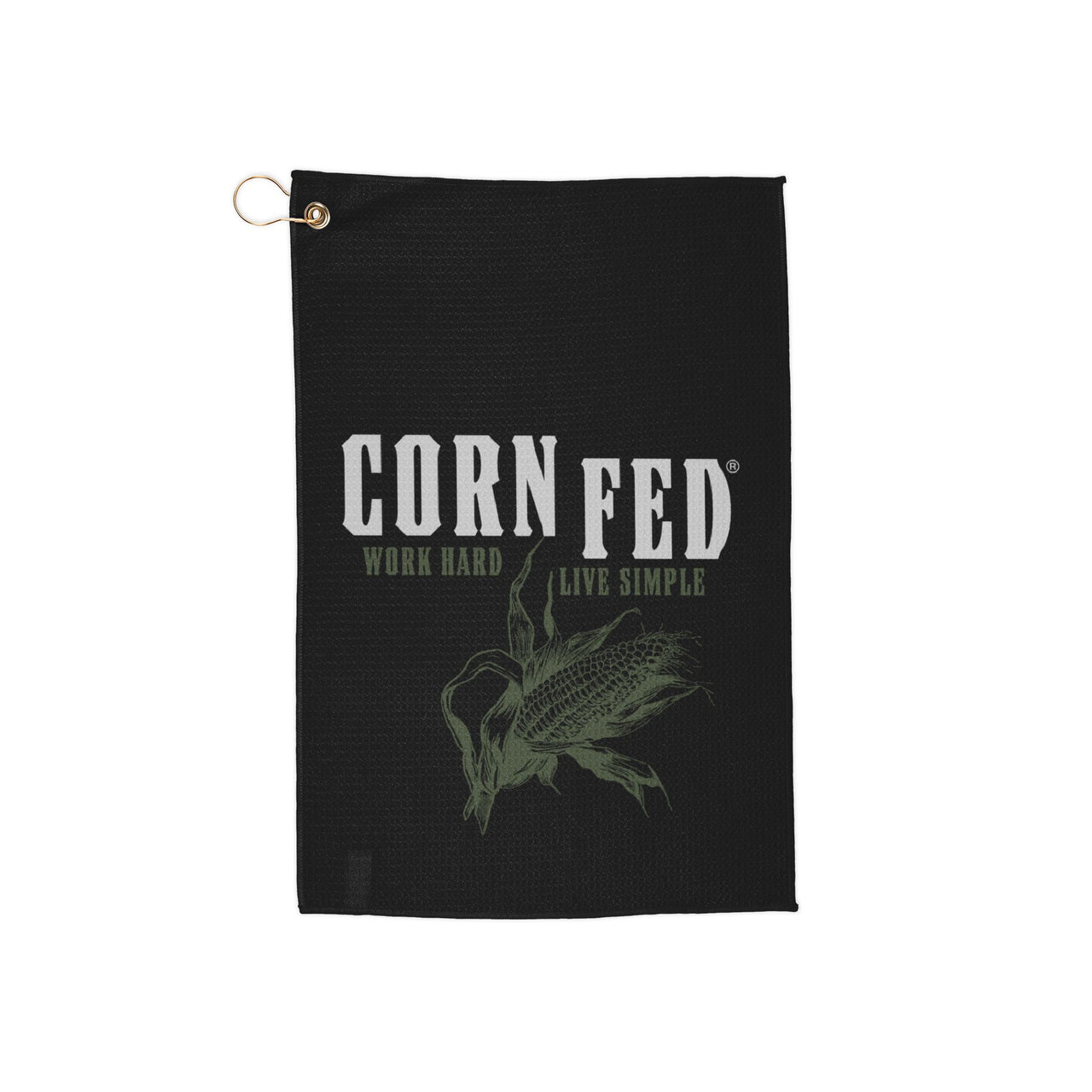 Corn Fed Golf Towel | Unique Golf Accessory, Perfect Gift for Golfers, Sports Towel for Clubhouse, Personalized Towels, Outdoor Fun