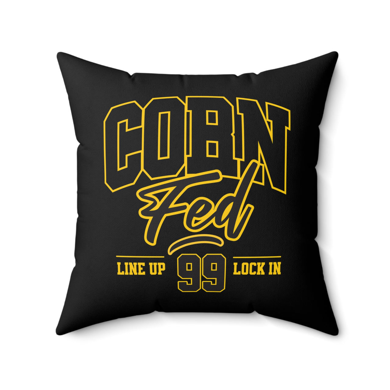 Corn Fed IOWA 20x20 Square Pillow | Farmhouse Decor, Cozy Couch Accessory, Unique Gift, Country Theme Home, Perfect for Harvest Season