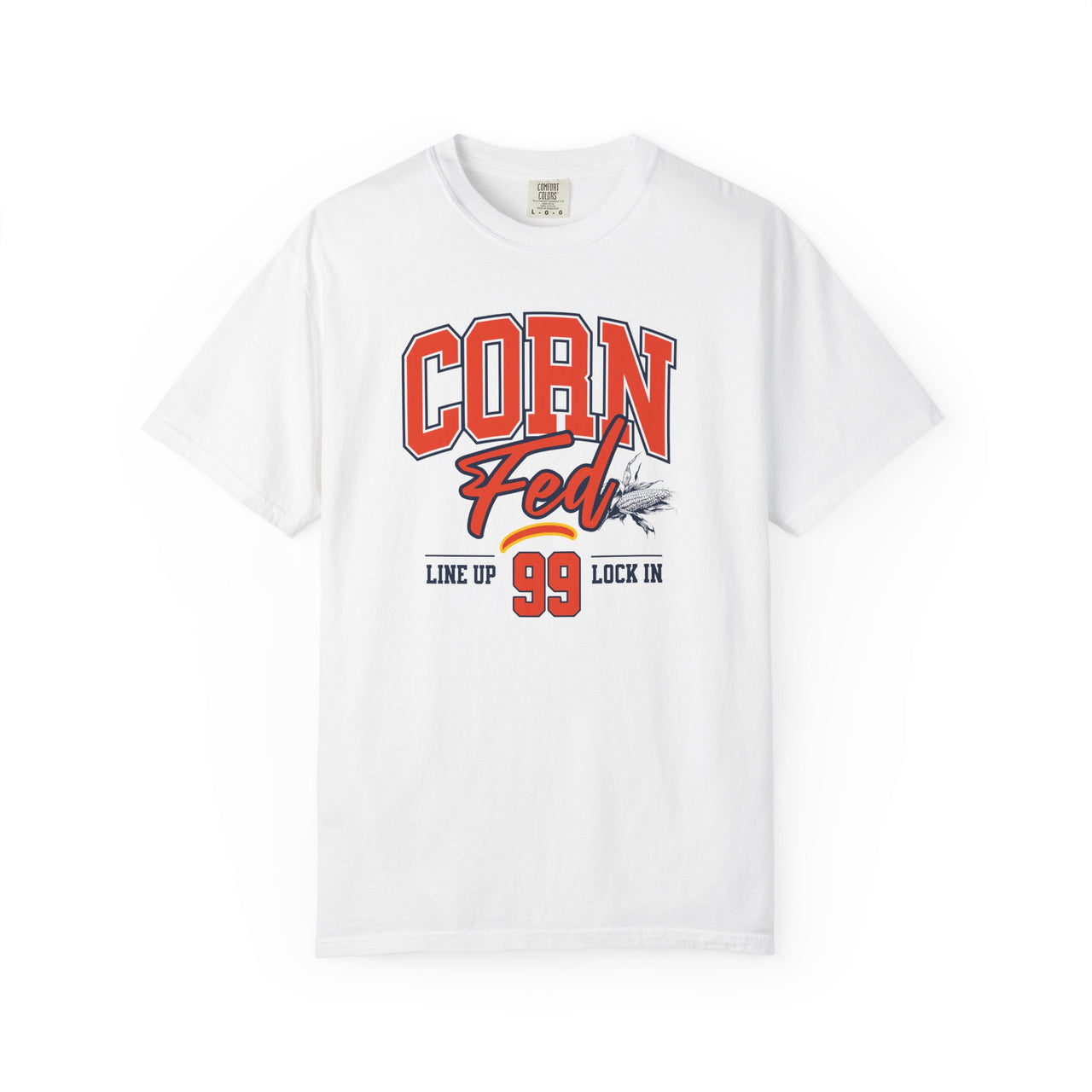LOCK IN - ILLINOIS - Adult Comfort Colors Unisex 100% Cotton T-Shirt.  The soft, relaxed fit allows for easy wear in both casual and semi-formal settings.