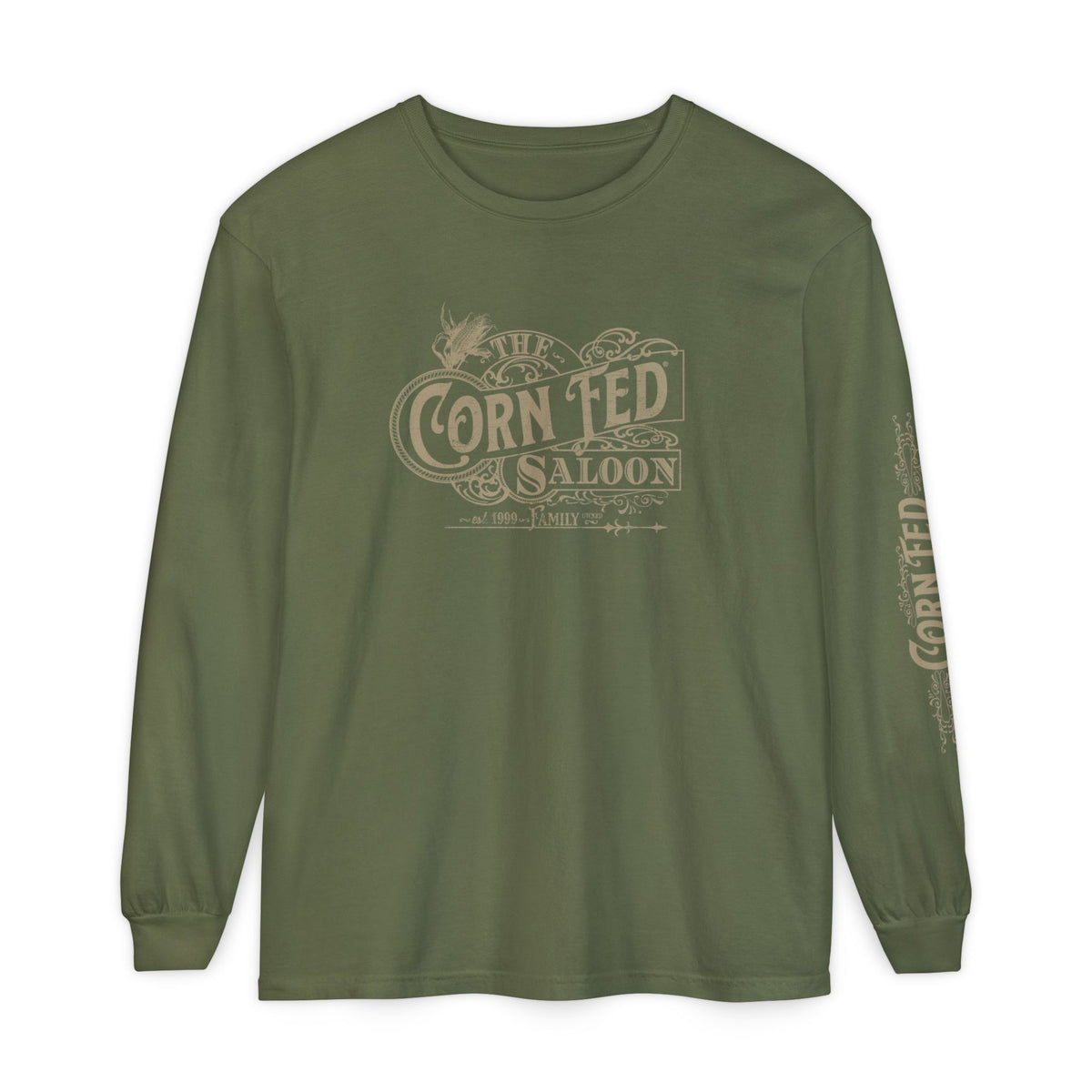 Saloon - Long Sleeve T-Shirt - 100% Cotton