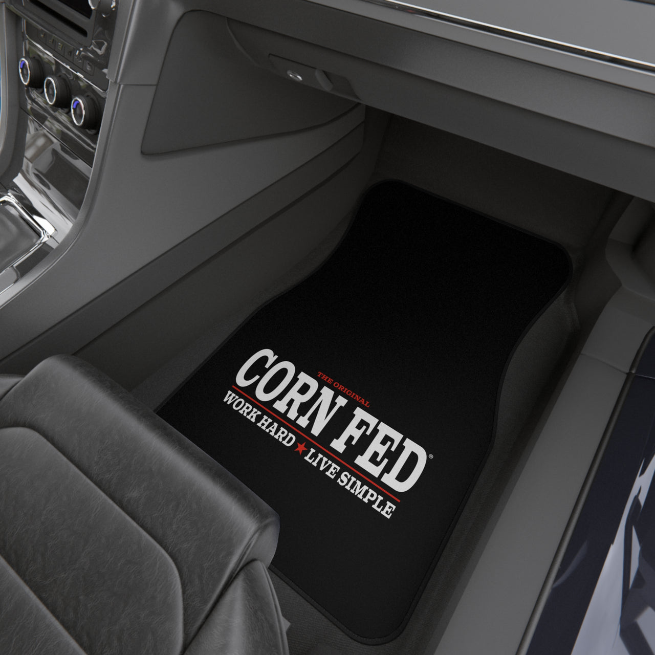 CORN FED Floor Mats | Custom Auto Accessories for your Car or Truck, Perfect Gift for Farmers, Truck Lovers, and Road Trip Enthusiasts