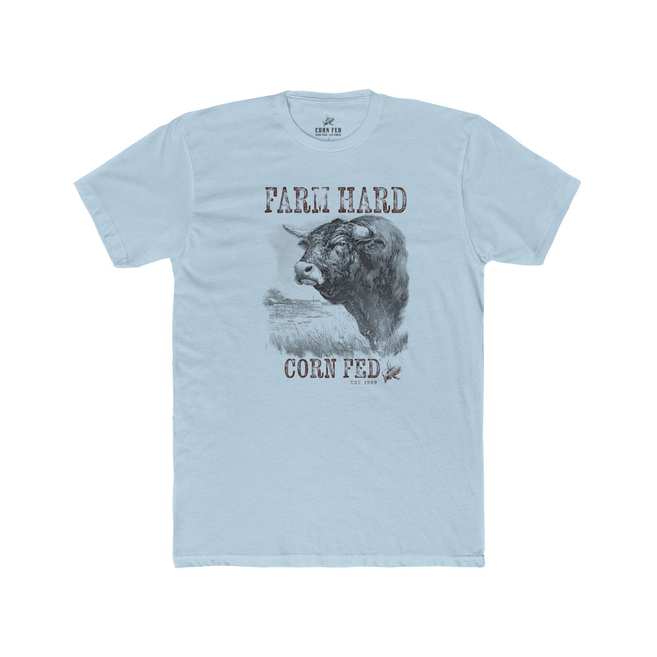 Farm Hard - Premium Basic Tee - Classic fit. Ultra-soft 100% Premium Cotton. Built for everyday wear.