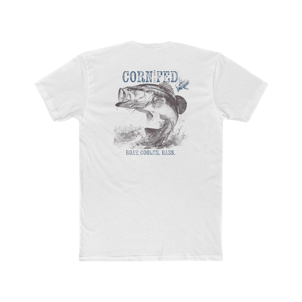 Boat. Cooler. Bass. - Premium Basic Tee - Classic fit. Ultra-soft 100% Premium Cotton. Built for everyday wear.