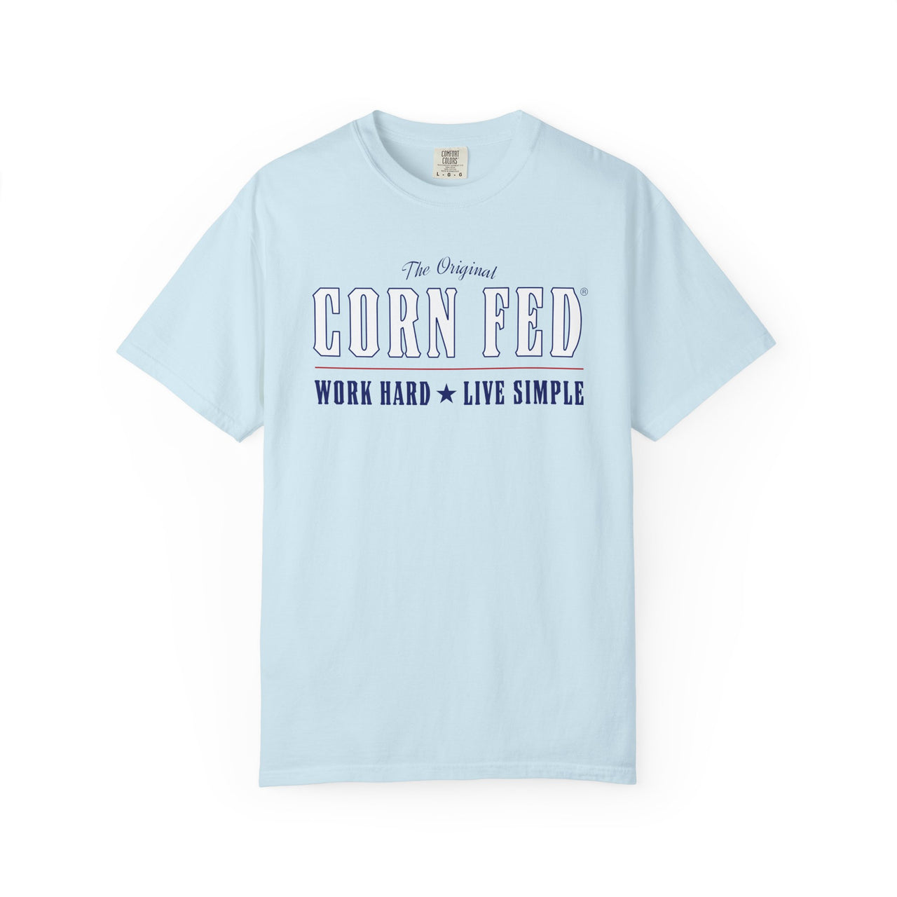 LIVE SIMPLE - Adult Comfort Colors Unisex 100% Cotton T-Shirt.  The soft, relaxed fit allows for easy wear in both casual and semi-formal settings.