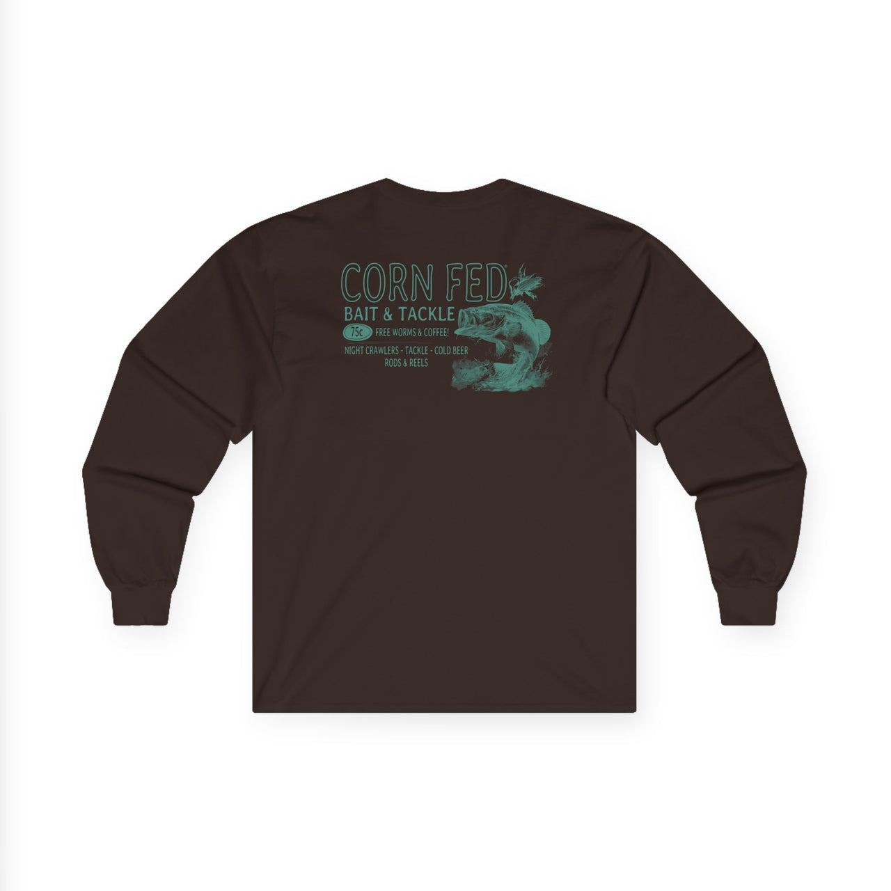 Bait & Tackle Long Sleeve T-Shirt - 100% Preshrunk Cotton, Comfort