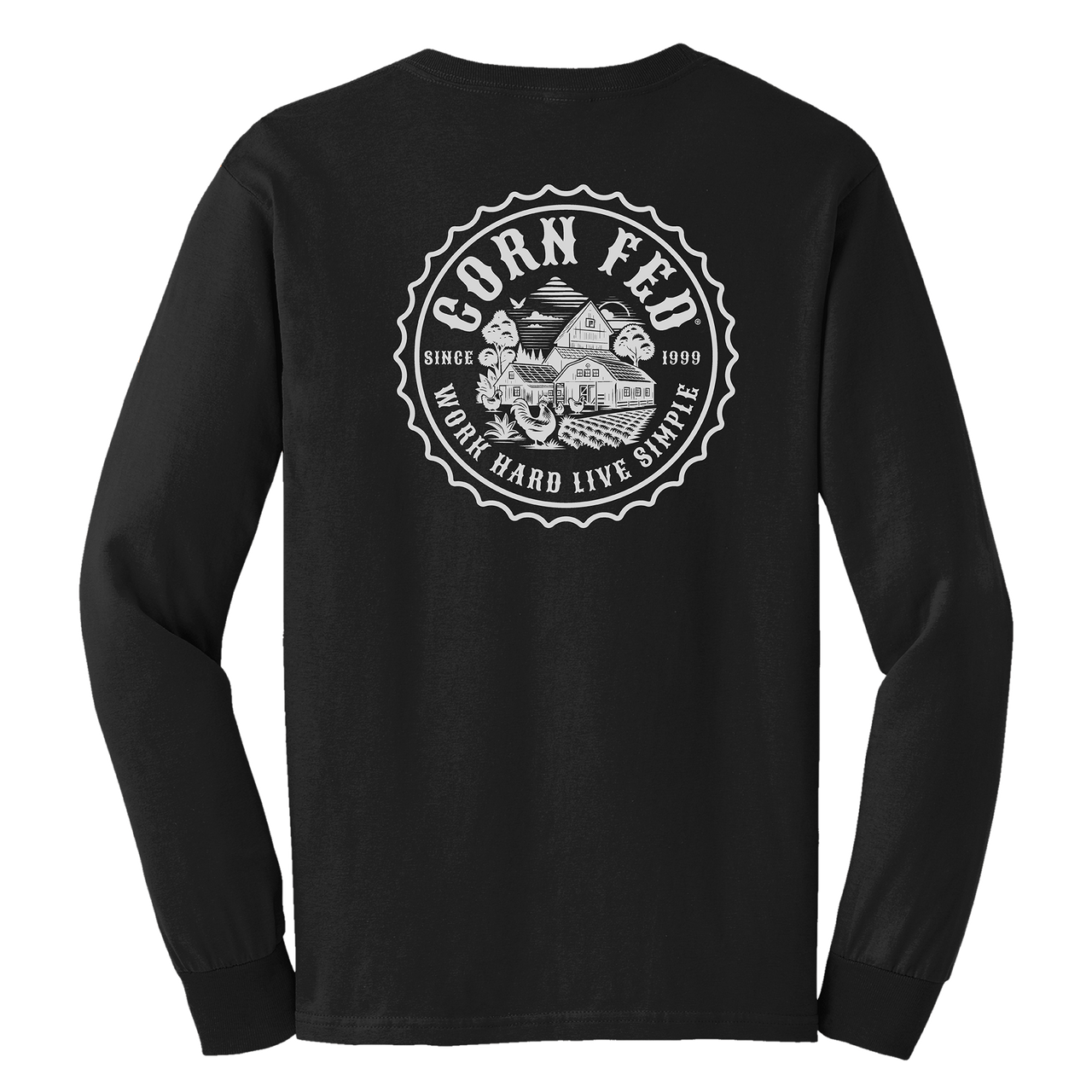 Sunrise Long Sleeve T-Shirt - 100% Preshrunk Cotton, Comfort