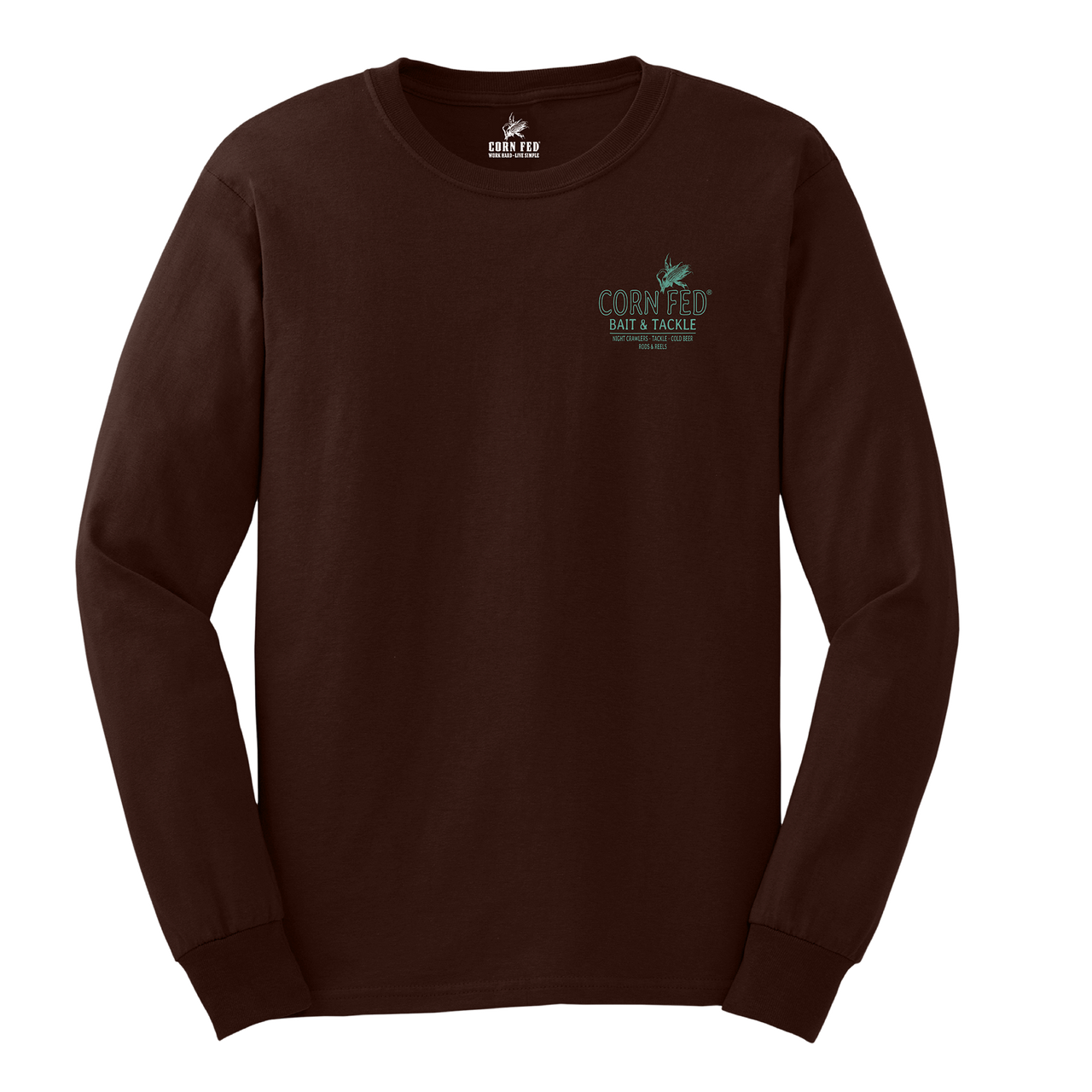 Bait & Tackle Long Sleeve T-Shirt - 100% Preshrunk Cotton, Comfort